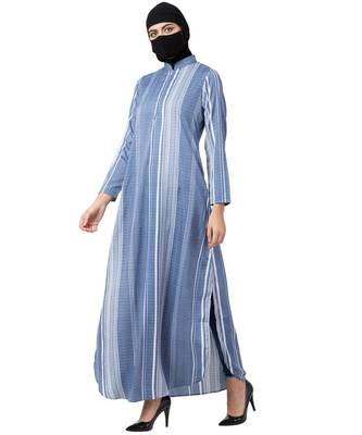 Blue Tunic Style Long Dress 2