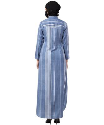 Blue Tunic Style Long Dress 6
