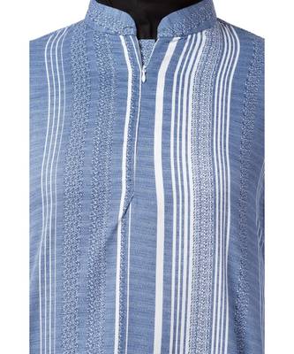 Blue Tunic Style Long Dress 7