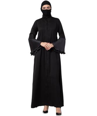 Black Abaya In kashibo Fabric 2