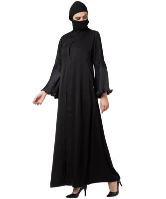 Black Abaya In kashibo Fabric 4