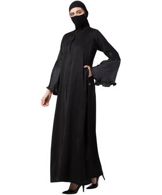 Black Abaya In kashibo Fabric 5