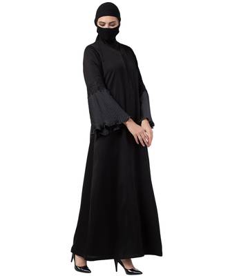 Black Abaya In kashibo Fabric 6