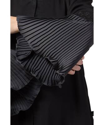 Black Abaya In kashibo Fabric 7