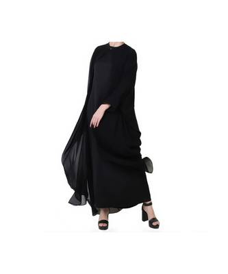 Black three piece Abaya Set 8