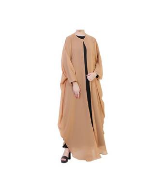 Beige three piece Abaya Set 3