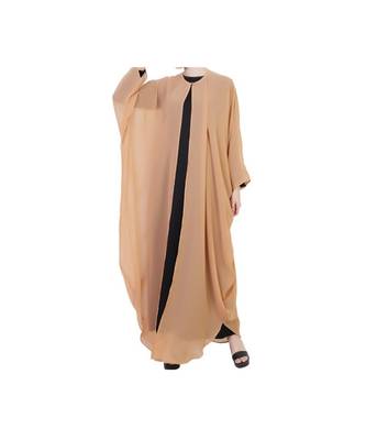 Beige three piece Abaya Set 4