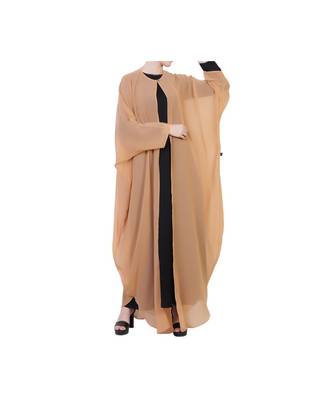 Beige three piece Abaya Set 7