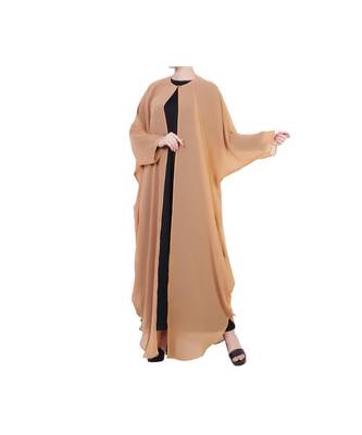 Beige three piece Abaya Set 10