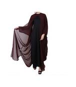 Wine three piece Abaya Set