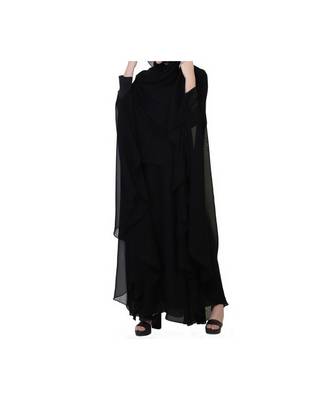 Black three piece Abaya Set 10