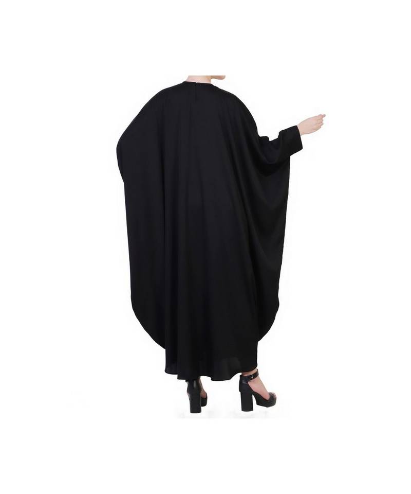 Black Kaftan Abaya With Hand Work Embellishments