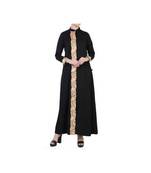 Black Open Dress In Arabian Abaya Fit
