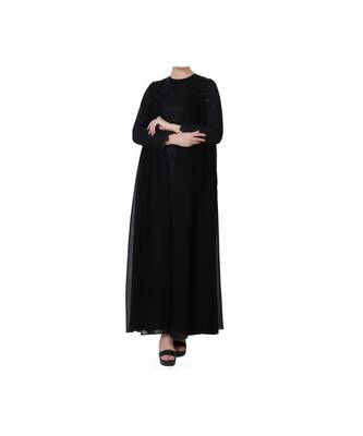 Black Occasion Wear Gown In Abaya Fit 1