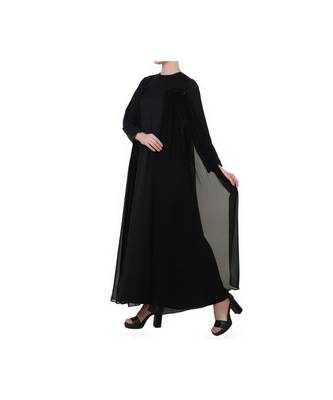 Black Occasion Wear Gown In Abaya Fit 4
