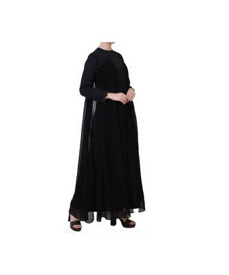Black Occasion Wear Gown In Abaya Fit 5