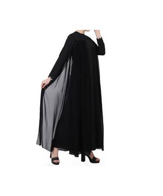 Black Occasion Wear Gown In Abaya Fit 6