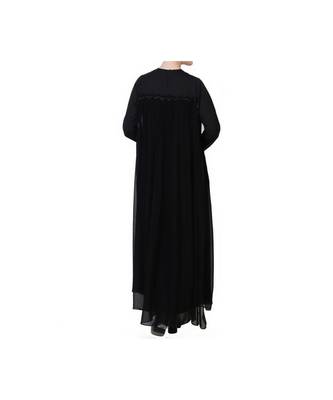 Black Occasion Wear Gown In Abaya Fit 7