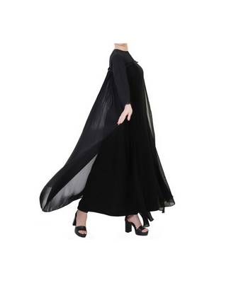 Black Occasion Wear Gown In Abaya Fit 8