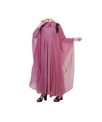 Pink Occasion Wear Gown In Abaya Fit 3