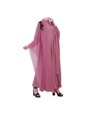Pink Occasion Wear Gown In Abaya Fit 6