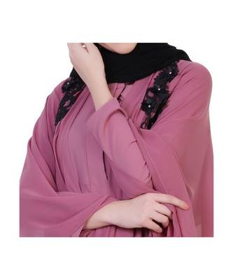 Pink Occasion Wear Gown In Abaya Fit 10