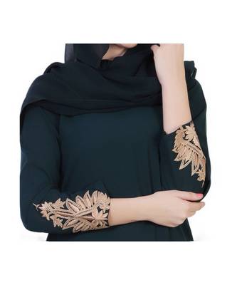 Green Dress With Chikan Embroidery Work 10