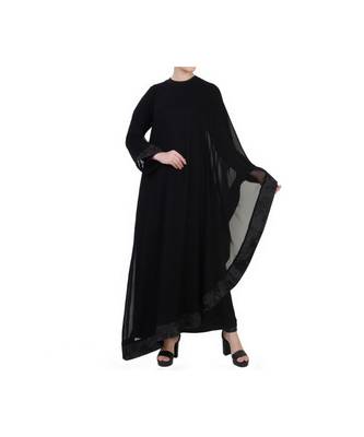 Black Occasion Wear Dress In Abaya Fit 1