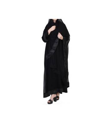 Black Occasion Wear Dress In Abaya Fit 8