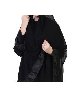 Black Occasion Wear Dress In Abaya Fit 10