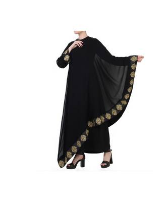 Black Occasion Wear Dress In Abaya Fit 2
