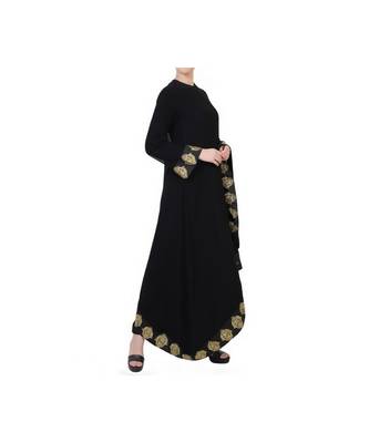 Black Occasion Wear Dress In Abaya Fit 3