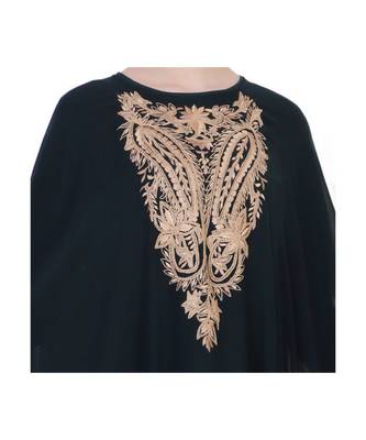 Green Designer Dress In Abaya Fit 2