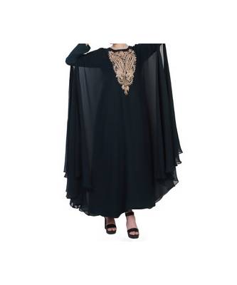Green Designer Dress In Abaya Fit 7