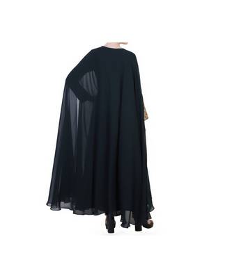 Green Designer Dress In Abaya Fit 8
