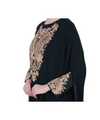 Green Designer Dress In Abaya Fit 9
