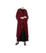 Maroon Designer Dress In Abaya Fit