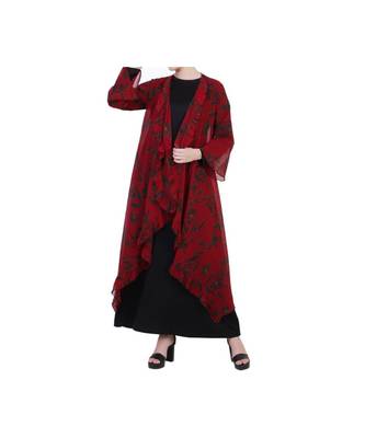 Maroon Designer Dress In Abaya Fit 2