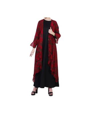 Maroon Designer Dress In Abaya Fit 6