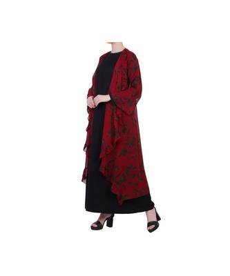 Maroon Designer Dress In Abaya Fit 8