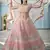 Cinereous Peach thread embroidered with foil mirror worked organza semi stitched Party lehenga