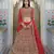 Red Zari embroidered georgette semi stitched lehenga