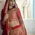Red Zari embroidered georgette semi stitched lehenga