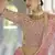 Deep Puce pink Dori Work & Sequins embroidered net Semi Stitched Party wear Lehenga Choli