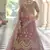 Mauve Taupe Dori Work & Sequins embroidered net semi stitched lehenga