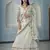 Pale Silver White thread and Sequins embroidered georgette semi stitched Party lehenga