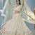 Pale Silver White thread and Sequins embroidered georgette Semi Stitched Party wear Lehenga choli
