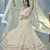 Pale Silver White thread and Sequins embroidered georgette semi stitched Party lehenga