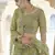 Olive Moss Green Dori Work & Sequins embroidered net semi stitched lehenga