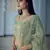 Wintergreen Dream Turquoise Dori, Zari and Sequins embroidered organza Semi Stitched Lehenga choli for wedding